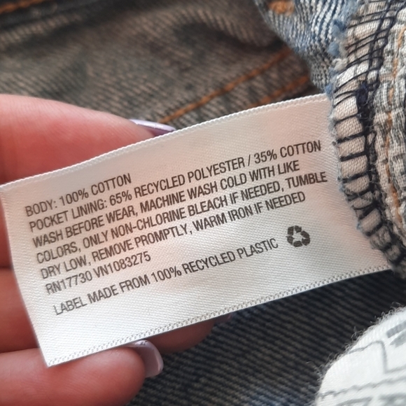 Cat & Jack relaxed straight 12 blue jeans - Picture 7 of 9